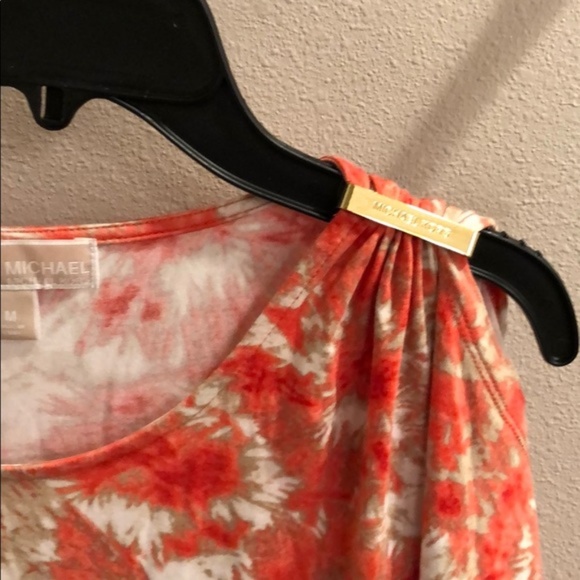 New Michael Kors asymmetric gather-shoulder tunic - Picture 4 of 8